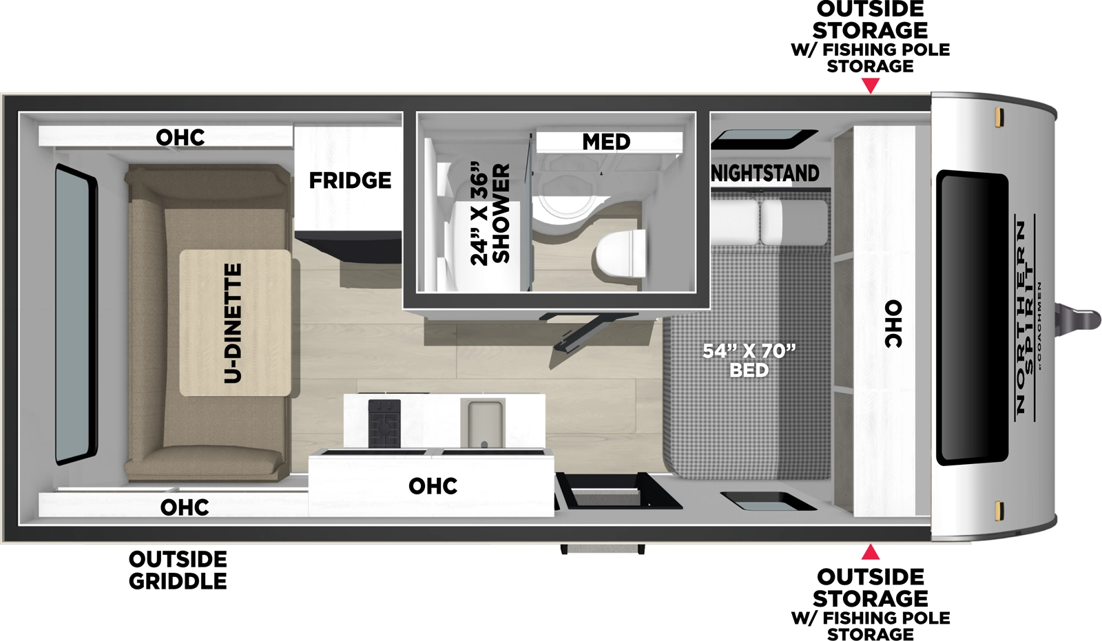 Northern Spirit Bijou 16RDB Floorplan